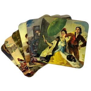 Francisco Goya Fine Art Coasters Set of 6 Wood Felt Backing El Corte Ingles